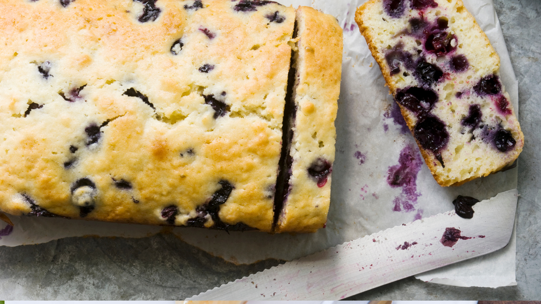 Whole Grain Lemon Blueberry Tea Cake