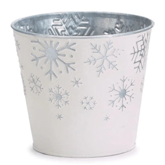 Embossed Tin Snowflake Tin