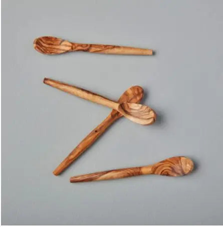 Olive Wood Mini Spoons S/2