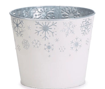 Embossed Tin Snowflake Tin