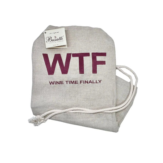 Busatti WTF (Wine Time Finally) Embroidered Apron