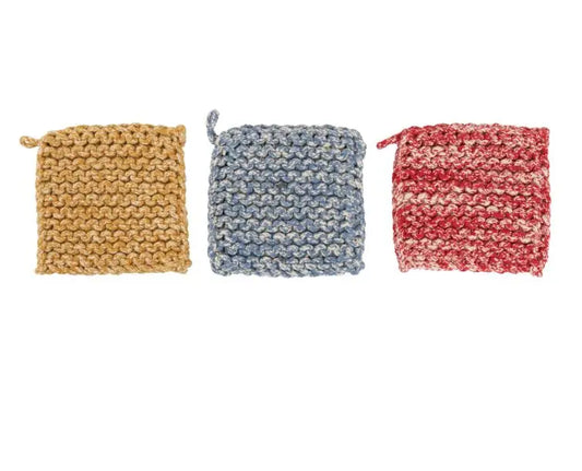 Melange Cotton Crocheted Pot Holder