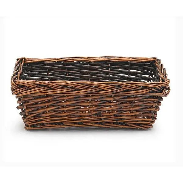 Dark Stain Rectangle Basket