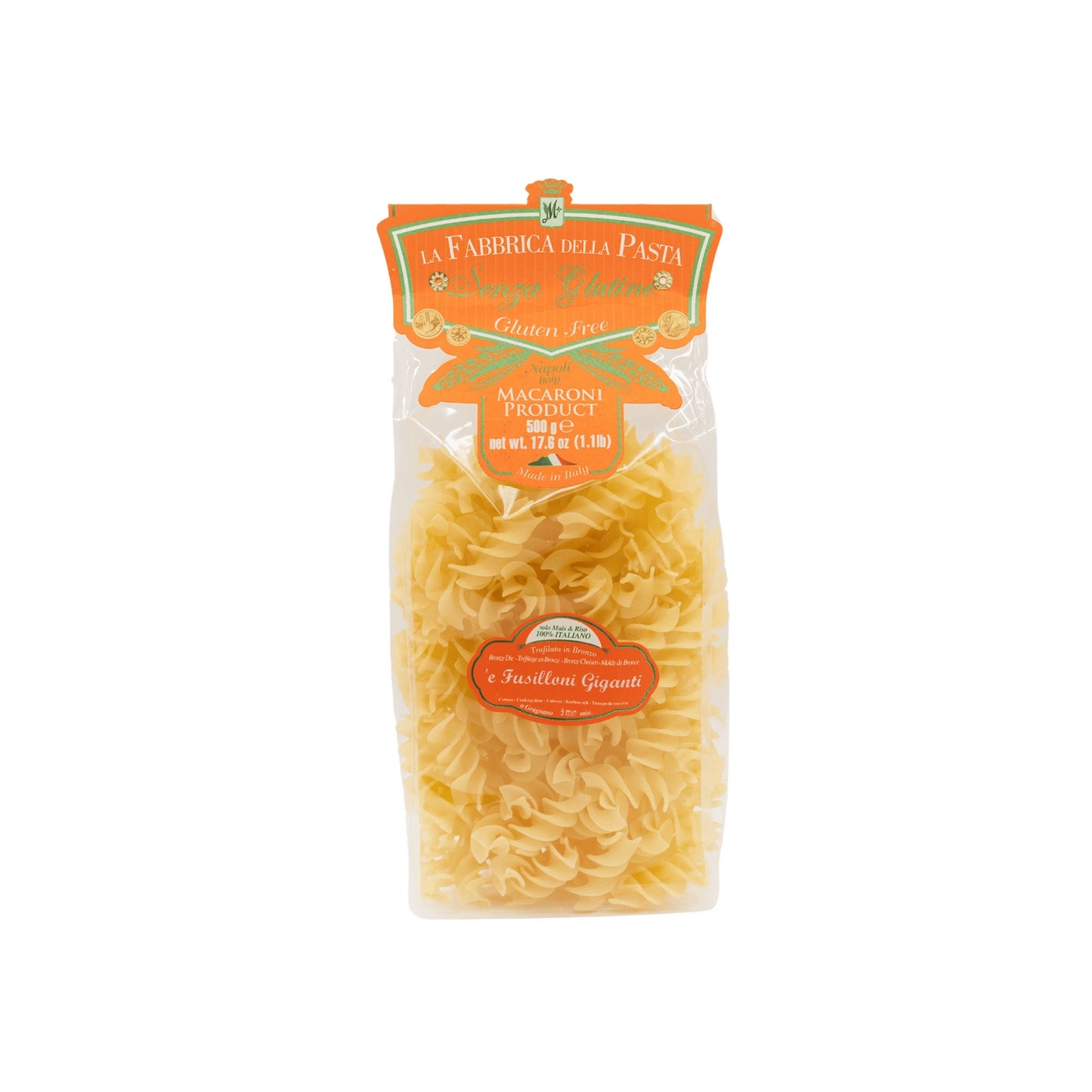 Gluten Free Fusilloni Giganti By La Fabbrica Della Pasta