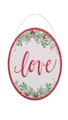 Oval Holiday Wall Hanging