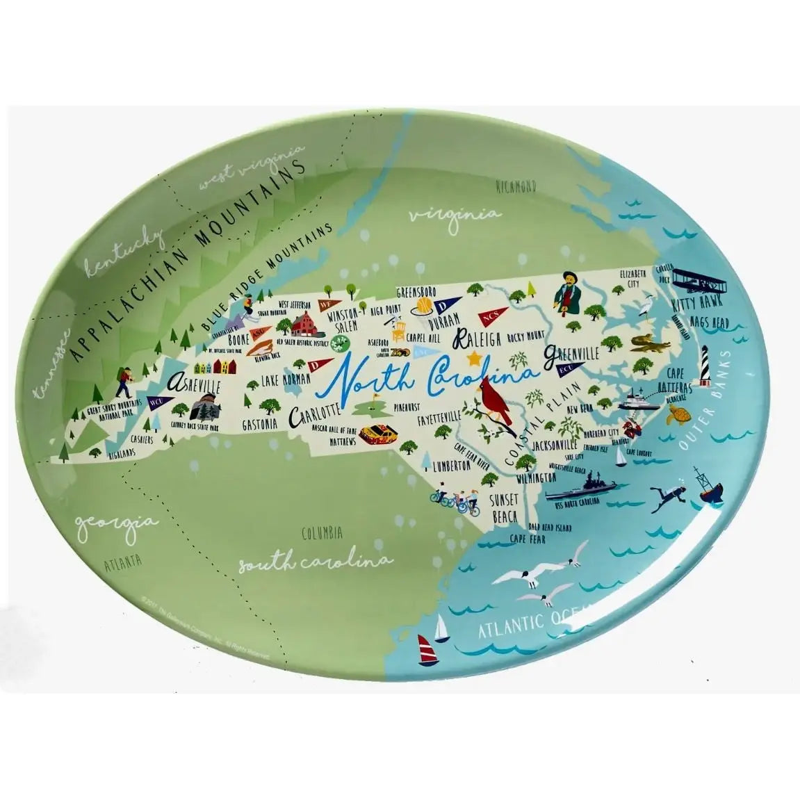 North Carolina Melamine Platter