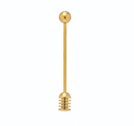 Stainless Steel Honey Dipper, Gold Finish