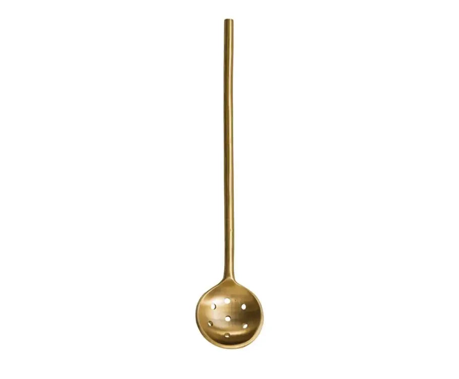 8" Brass Olive Spoon