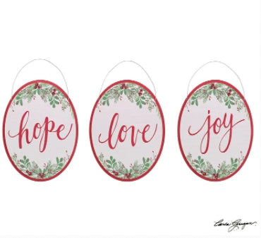 Oval Holiday Wall Hanging