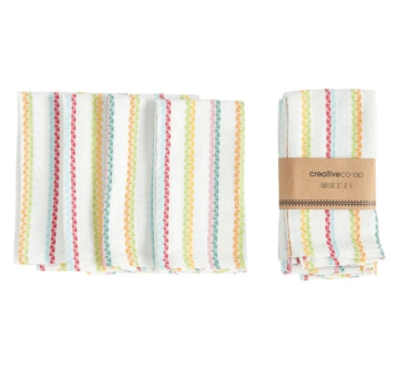 Set of 4 Square Striped Napkins